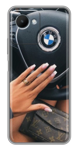 Силиконовый чехол с изображением "Девушка в БМВ" для Realme C30s