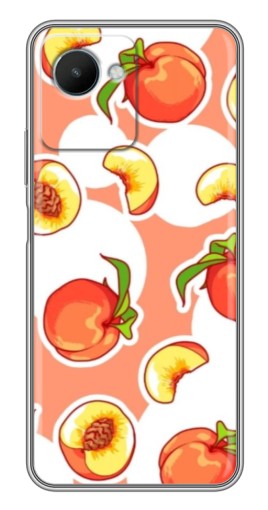 Чехол с печатью "Дольки персиков" для Realme C30s