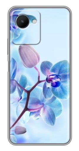 Чехол с печатью "Голубые орхидеи" для Realme C30s