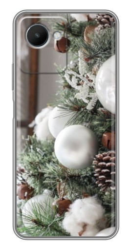 Силиконовый чехол с изображением "Игрушки на елке" для Realme C30s