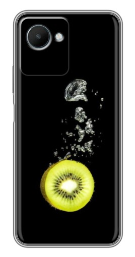 Чехол с печатью "Киви на черном" для Realme C30s