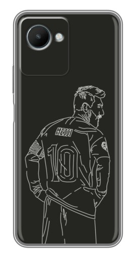 Чехол с принтом "Контур Месси" для Realme C30s