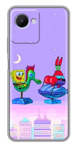 Чехол с принтом "Крабс и Спанч Боб" для Realme C30s