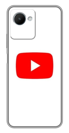 Силиконовый чехол с изображением "Красная кнопка" для Realme C30s