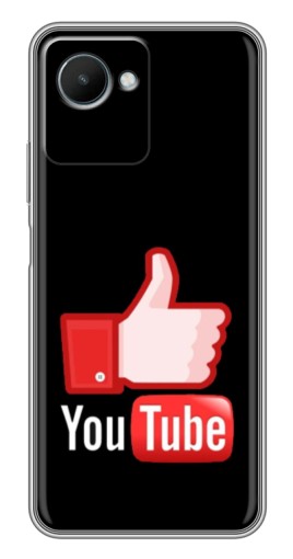 Чехол с печатью "Лайк YouTube" для Realme C30s