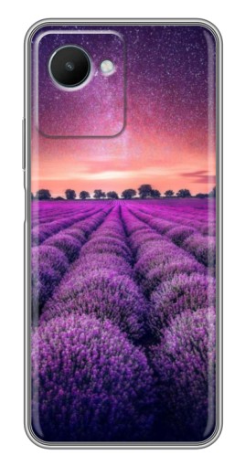 Силиконовый чехол с изображением "Лавандовое поле" для Realme C30s