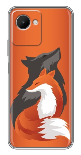 Чехол с печатью "Лиса ART" для Realme C30s
