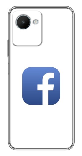 Силиконовый чехол с изображением "Лого Фейсбук" для Realme C30s