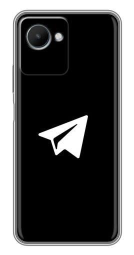 Чехол с картинкой "Лого Телеграм" для Realme C30s