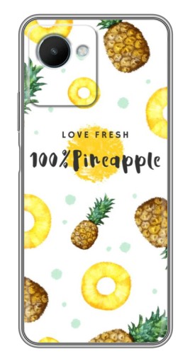 Силиконовый чехол с изображением "Любовь к ананасам" для Realme C30s