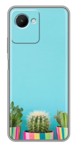 Чехол с печатью "Маленькие кактусы" для Realme C30s