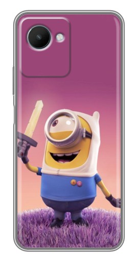 Силиконовый чехол с изображением "Миньон с мечом" для Realme C30s