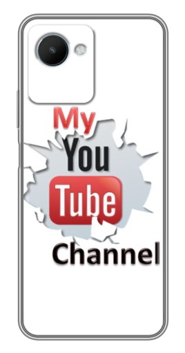 Силиконовый чехол с изображением "My YouTube" для Realme C30s
