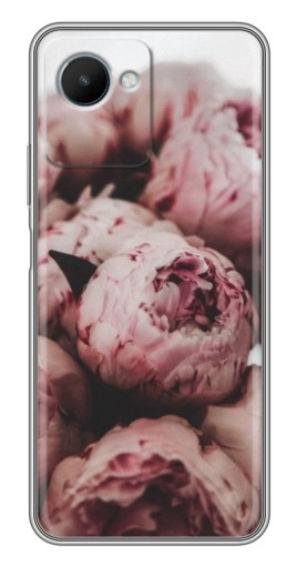 Чехол с картинкой "Нежные пионы" для Realme C30s