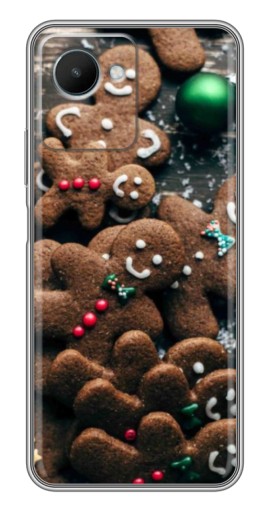 Чехол с картинкой "Новогодние человечки" для Realme C30s