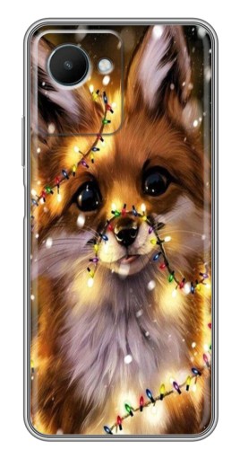 Чехол с картинкой "Новогодний лесенок" для Realme C30s