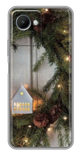 Чехол с печатью "Новогодний венок" для Realme C30s