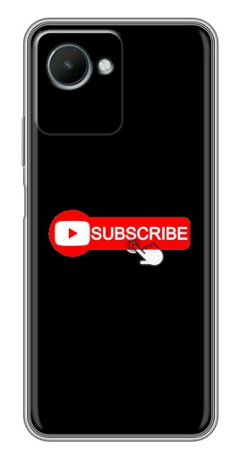 Силиконовый чехол с изображением "Подпишись" для Realme C30s