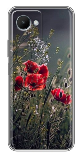 Чехол с печатью "Поле цветов" для Realme C30s