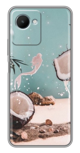 Чехол с принтом "Половинки кокоса" для Realme C30s