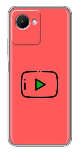 Чехол с картинкой "Рисованная кнопка" для Realme C30s