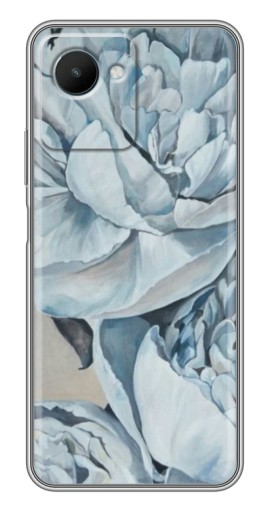 Чехол с принтом "Рисунок пионы" для Realme C30s
