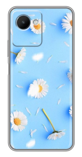 Чехол с печатью "Ромашковый фон" для Realme C30s