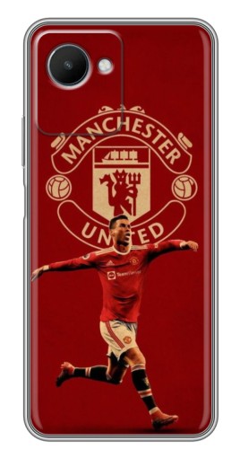 Силиконовый чехол с изображением "Ronaldo в МЮ" для Realme C30s