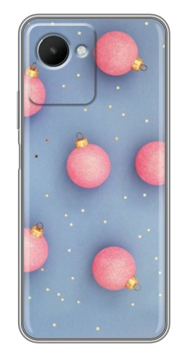 Чехол с печатью "Розовые шары" для Realme C30s