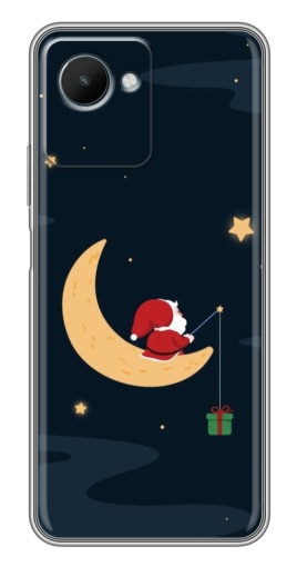 Чехол с принтом "Санта на луне" для Realme C30s