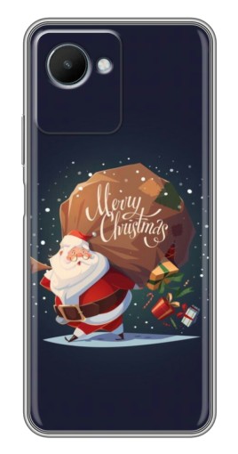 Чехол с картинкой "Санта с подарками" для Realme C30s