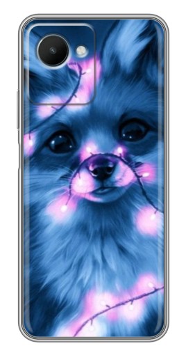 Чехол с картинкой "Синяя лисичка" для Realme C30s