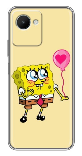 Силиконовый чехол с изображением "СпанчБоб с шариком" для Realme C30s