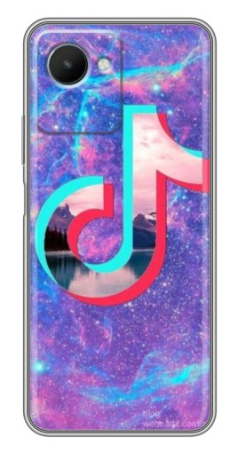 Чехол с картинкой "ТикТок мраморный" для Realme C30s