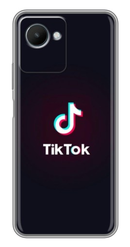 Силиконовый чехол с изображением "TikTok темный" для Realme C30s