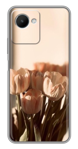 Силиконовый чехол с изображением "Тюльпаны на солнце" для Realme C30s