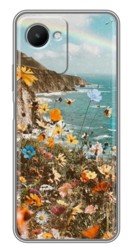 Чехол с картинкой "Яркие полевые цветы" для Realme C30s