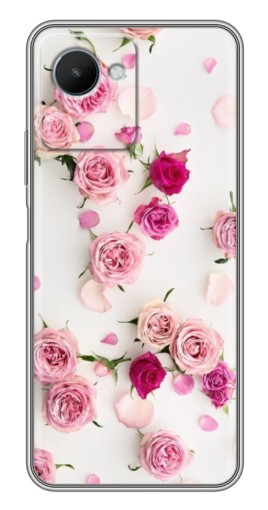 Чехол с картинкой "Яркие розы" для Realme C30s