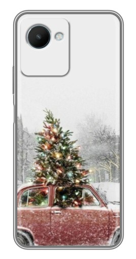 Чехол с картинкой "Елка в машине" для Realme C30s