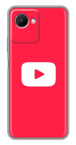 Силиконовый чехол с изображением "YouTube Кнопка" для Realme C30s