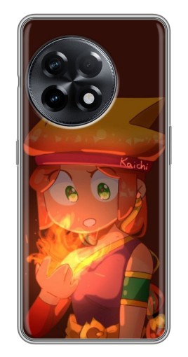 Силиконовый чехол с изображением "Amber с огнем" для OnePlus 11