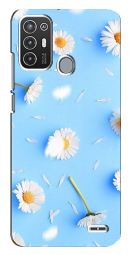 Чехол с печатью "Ромашковый фон" для ZTE Blade A72