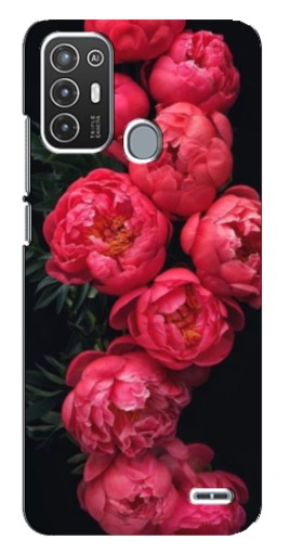 Чехол с печатью "Яркие пионы" для ZTE Blade A72