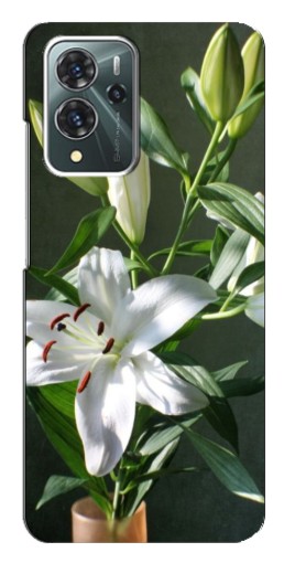 Силиконовый чехол с изображением "Белые лилии" для ZTE Blade V40 Pro