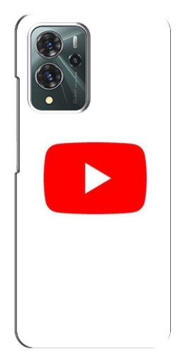 Силиконовый чехол с изображением "Красная кнопка" для ZTE Blade V40 Pro