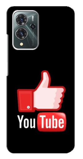 Силиконовый чехол с изображением "Лайк YouTube" для ZTE Blade V40 Pro