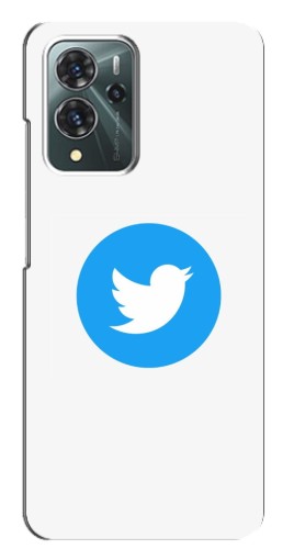 Силиконовый чехол с изображением "Лого Твиттера" для ZTE Blade V40 Pro