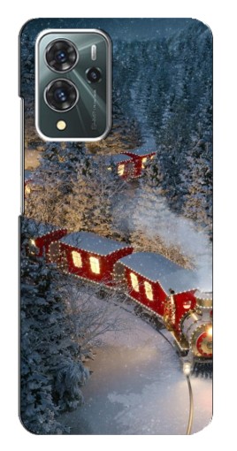 Чехол с печатью "Новогодний поезд" для ZTE Blade V40 Pro
