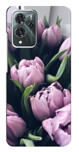 Силиконовый чехол с изображением "Сиреневые тюльпаны" для ZTE Blade V40 Pro