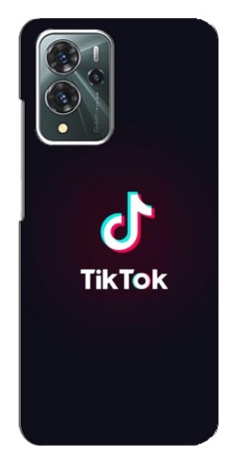 Силиконовый чехол с изображением "TikTok темный" для ZTE Blade V40 Pro